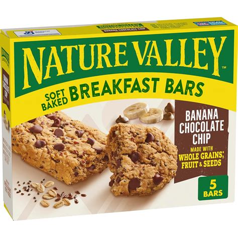 Amazon.com: Nature Valley Soft Baked Breakfast Bars, Banana Chocolate Chip, Morning Snacks, 5 ...