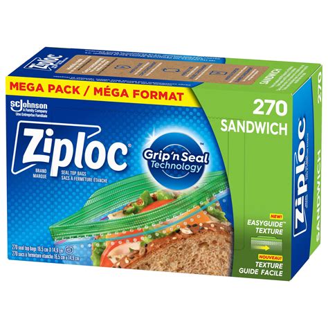 Ziploc Snack Plastic Sandwich Bags Mega Pack, 670-mL, 270-pk | Canadian Tire