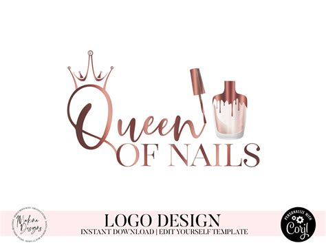 NAIL LOGO DESIGN, nails Logo, Logo design, Logo, Premade logo, Logo Template, nail technician ...