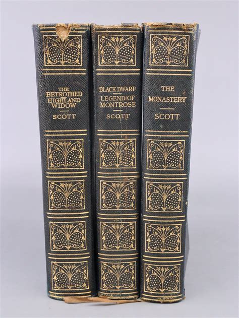 Lot - THREE VOLUMES EARLY 1900S SIR WALTER SCOTT BOOKS, EACH ...