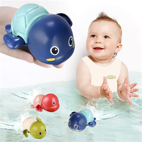Buy Toyshine 2 Pack Cute Swimming Turtle Bath Toys for Toddlers 1-2 ...