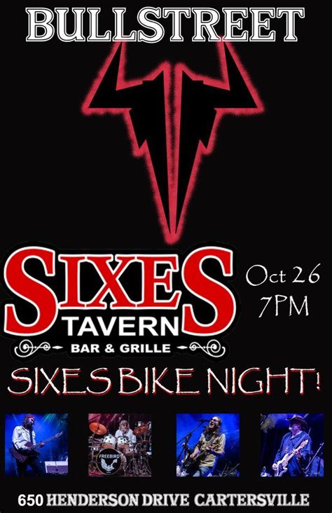 BullStreet Bike Night Party @ Sixes Tavern!, Sixes Tavern, Cartersville ...