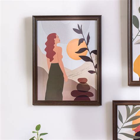 Boho Women Gallery Wall Art Set Of 3 18x13 Inch