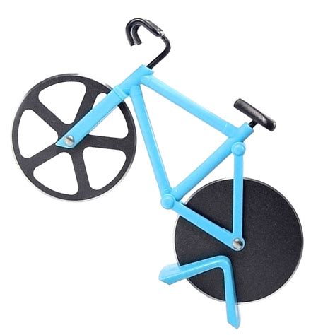 Buy Rare Bicycle Pizza Cutter Dual Stainless Steel Non-Stick Wheels ...