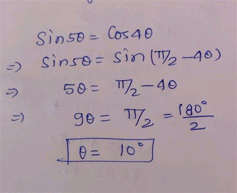 If sin50=cos40.where 50and40are acute angles .find value of 0 - Brainly.in