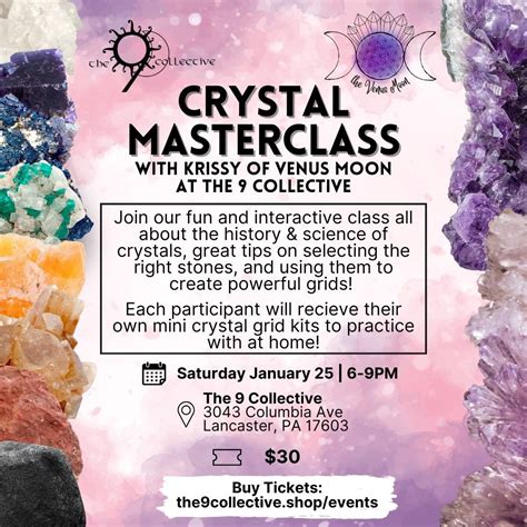 Crystal Master Class- With Krissy of Venus moon crystal warehouse ...