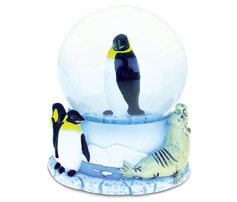 Buy Puzzled Resin Stone Penguin Family Glass Snow Globe (65mm), 3.5 ...
