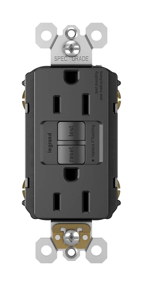 Legrand radiant Self-Test GFCI Outlet, Black, 15 Amp, 1597BK : Amazon ...