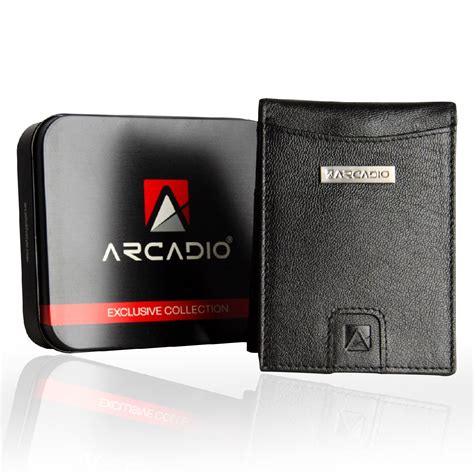 SLIM TRIM Textured Leather Money Clip ARMCN1014BK – ARCADIO