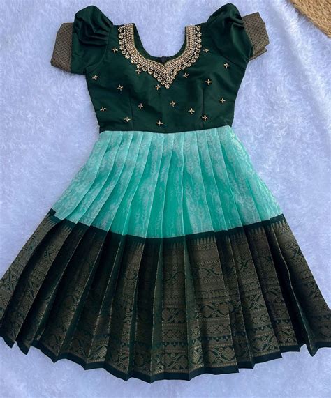 Emerald Enchantment Green Frock for Girls – Kalas Couture India