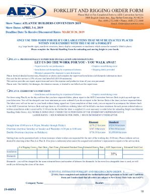 Fillable Online Fillable Online FORKLIFT AND RIGGING ORDER FORM ... Fax ...