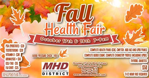 MHD Fall Health Fair, 605 N Maple St, Muenster, TX, United States ...