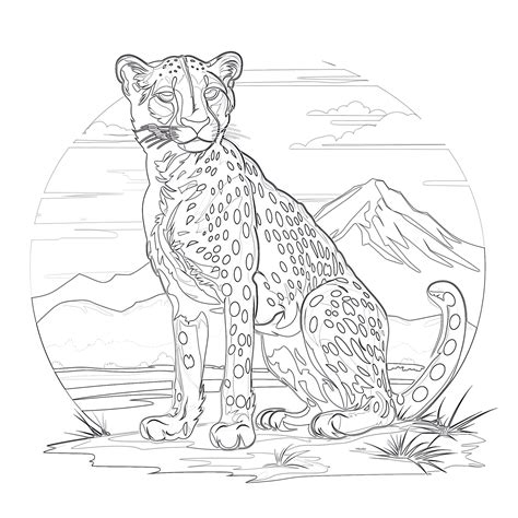 Cheetah Coloring Pages Printable