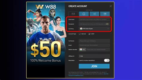 W88 India - Registration and Verification Account