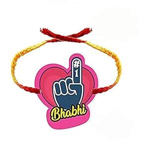 TheYaYaCafe Rakhi for Bhabhi No.1 Bhabhi Printed Rakhi with Roli Chawal ...