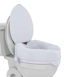 MCP 4-Inches With Lid Toilet Commode Seat Raiser Elevator Extension ...