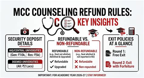 Navigating the Maze: MCC Counseling Refund Rules Every NEET Aspirant ...