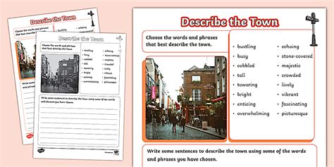 Describe the Town Worksheet