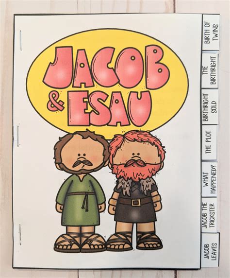JACOB & ESAU Mini Book with FIVE Hands-On Activities Plus Certificates ...