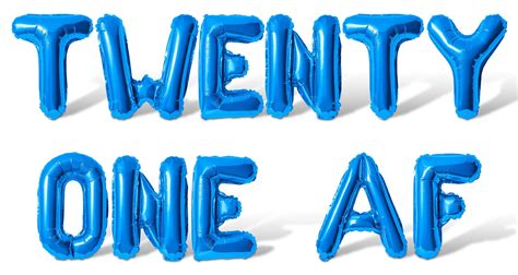 Letter Balloons - TWENTY ONE AF 16" Inch Alphabet Letters Foil Mylar ...