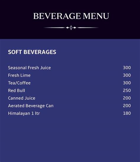 Menu at Caramel, Vivanta By Taj, New Delhi