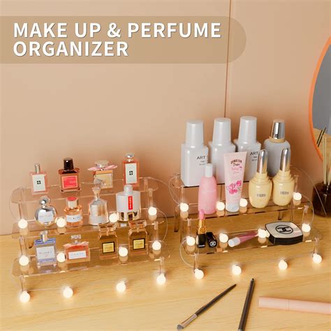 ANDGOO Acrylic Riser Display Shelf with LED String India | Ubuy