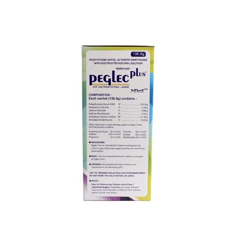 Buy Peglec Plus Sachet 136.8 gm online | Uses, Side Effects, Price and ...