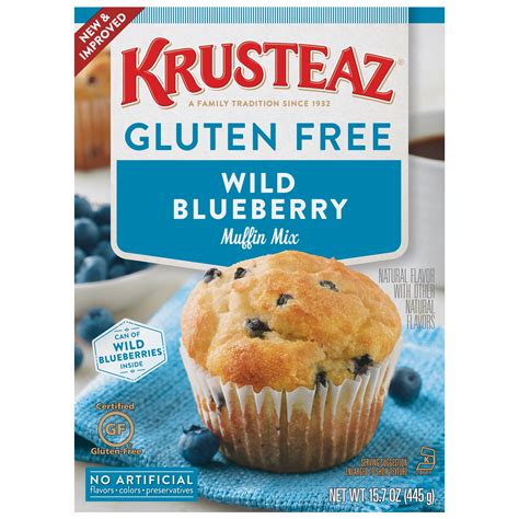Krusteaz® Gluten Free Wild Blueberry Muffin Mix 15.7 oz. Box - Walmart ...