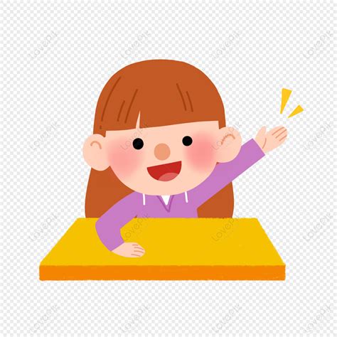 Children Raising Hand Clipart