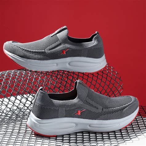Shop Dark Grey Red Athleisure Shoes for Men SM 980 Online at Best Price