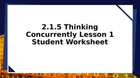 Image result for Thinking Concurrently Computer Science Examples