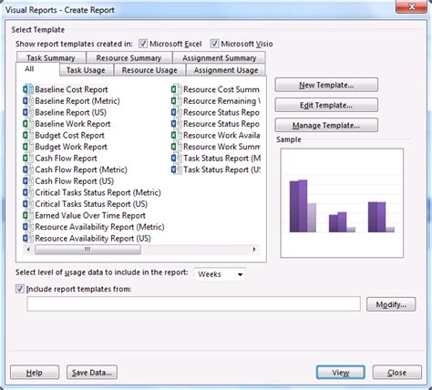 Image result for MS Project Layout Report Tab