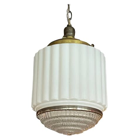Art Deco Milk Glass Pendant Light at 1stDibs | art deco pendant lights ...