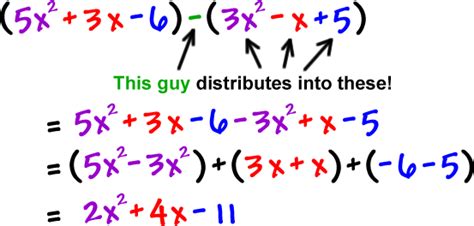 Image result for Subtracting Polynomials Examples
