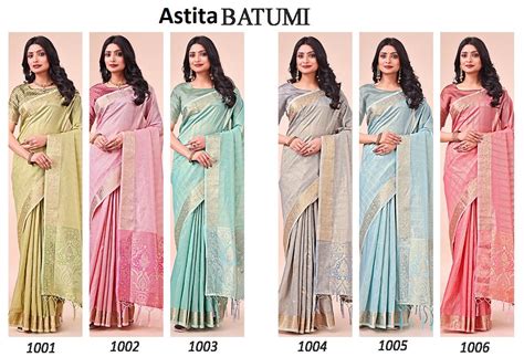 Batumi 1001-1006 Astita Organza Sarees Wholesale Price – Kavya Style Plus