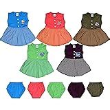 Buy Sathiyas Baby Girl's A-Line Knee Length Dress (Multicolored, Pack ...