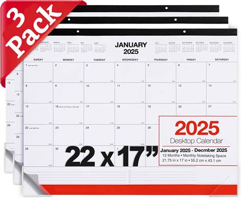 Amazon.com : 2025 Desk Calendar 2025 with Hanging Holes - Tear Off ...