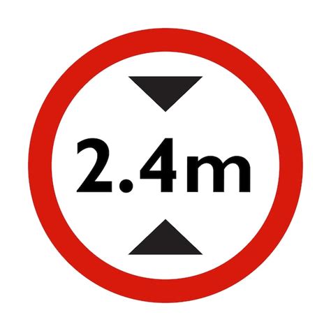 24 m height limit sign vector illustration | Premium Vector