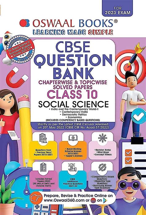 Oswaal CBSE Chapterwise & Topicwise Question Bank Class 10 Social ...