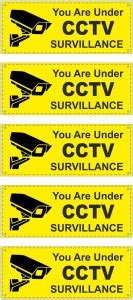 FlipSign CCTV Survillance Sign for School, Office, Hospital Pack of 5 ...