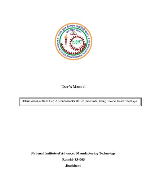 Physics Lab Exp Manual - practice well - User’s Manual National ...