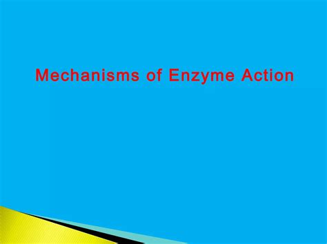 Mechanisms of enzyme action | PPT
