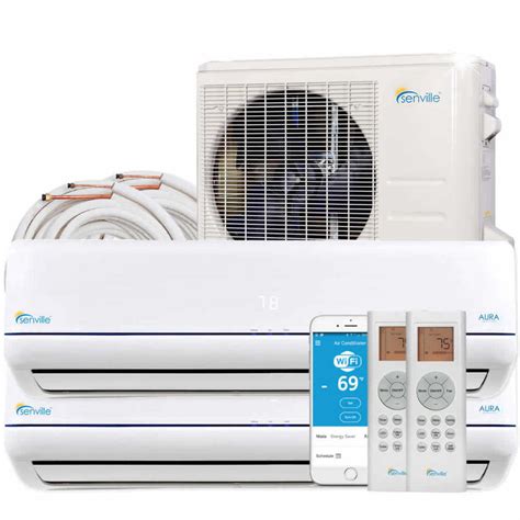Senville 18000 BTU Dual Zone 9K/9K Mini Split AC & Heat Pump – A&A Mini ...