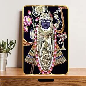 Golden Decorative Lord Shrinathji Pichwai Wall Art Frame for Home ...