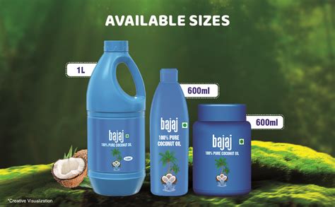 Buy Bajaj 100% Pure Coconut Oil 1 litre Online at Low Prices in India ...
