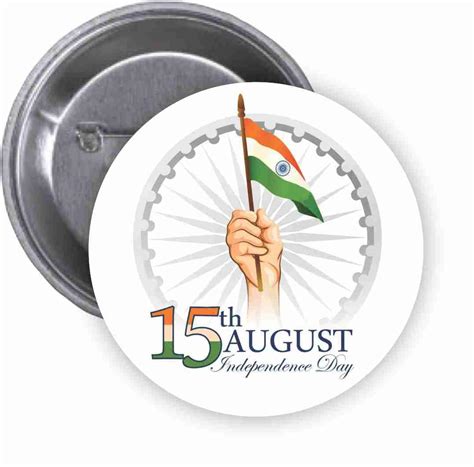 Indian Flag Badges (Round Pin Badge) for Independence Day/Republic Day ...