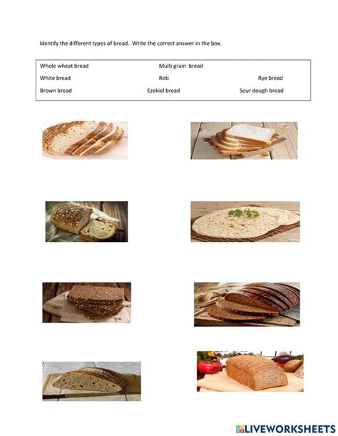 Bread Worksheet 的图像结果