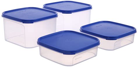 Buy Tupperware MM Square Set, 4-Pieces,Color may vary Online at Low ...