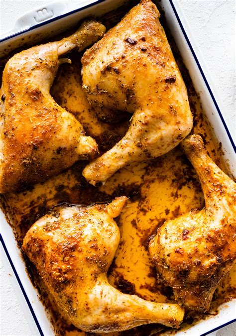 Juicy Baked Chicken Leg Quarters Recipe - Cucina by Elena