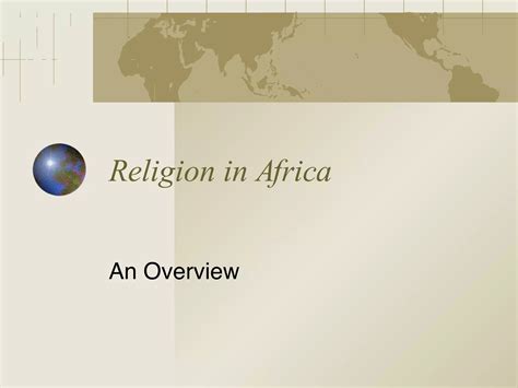 Africa- Religions | PPT